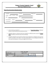 Document preview: Dui Court Referral Form - County of Fresno, California (English/Spanish)