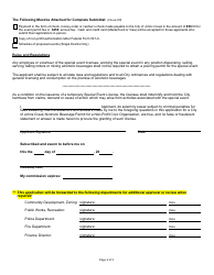 Form R155 Non-profit Civic Organization Alcoholic Beverage Permit Application (Single/Annual) - City of Johns Creek, Georgia (United States), Page 2