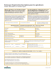 Form 22-00240 Beekeeper Registration - New Brunswick, Canada (English/French)
