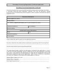 Primary Processing Licences/Secondary Processing Certificates/Fish Buying Licences Application - New Brunswick, Canada, Page 7