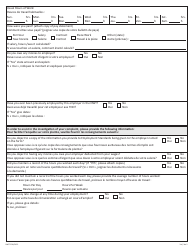 Form NWT5236 Complaint by Employee - Northwest Territories, Canada (English/French), Page 3