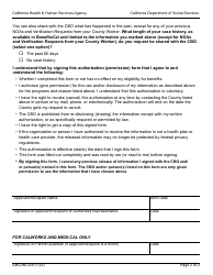 Form ABCDM229 Applicant/Recipient&#039;s Authorization for Release of Information to Community-Based Organization (Cbo) in Benefitscal - California, Page 2