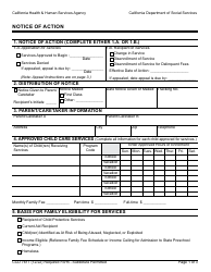 Form CCD7617 Notice of Action - California