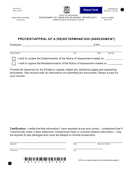 Document preview: Form UIA1471C Protest/Appeal of a (Re)determination (Assessment) - Michigan