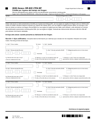Document preview: Formulario 150-101-500-5 Anexo OR-EIC-ITIN-SP Credito Por Ingreso Del Trabajo De Oregon - Oregon (Spanish)