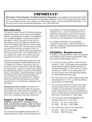 Instructions for Form PTR-1 Senior Freeze (Property Tax Reimbursement) Application - New Jersey