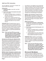 Instructions for Form PTR-1 Senior Freeze (Property Tax Reimbursement) Application - New Jersey, Page 4