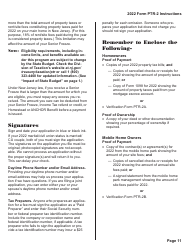 Instructions for Form PTR-2 Senior Freeze (Property Tax Reimbursement) Application - New Jersey, Page 12