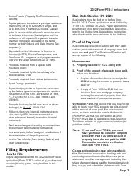 Instructions for Form PTR-2 Senior Freeze (Property Tax Reimbursement) Application - New Jersey, Page 4