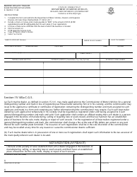 Document preview: Form K-164 Marine Dealer Trailer Registration Application - Connecticut