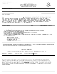 Document preview: Form R-335 Notice of Complaint - Passing a Standing School Bus - Connecticut