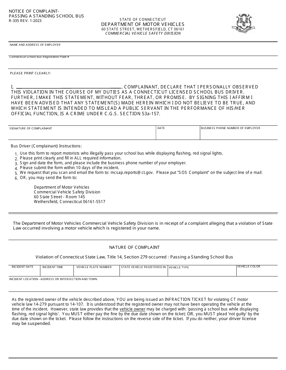 Form R-335 - Fill Out, Sign Online And Download Fillable Pdf 