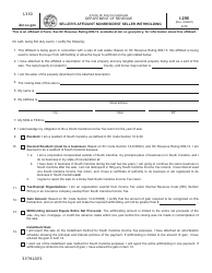 Form I-295 Seller&#039;s Affidavit Nonresident Seller Withholding - South Carolina