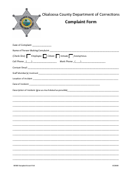 Form 151 Complaint Form - Okaloosa County, Florida