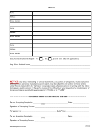Form 151 Complaint Form - Okaloosa County, Florida, Page 2