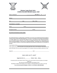 Document preview: Okaloosa County Beach Safety Junior Lifeguard Program Application - Okaloosa County, Florida, 2023