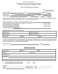 Agriculture Building Exemption - Shasta County, California, Page 3