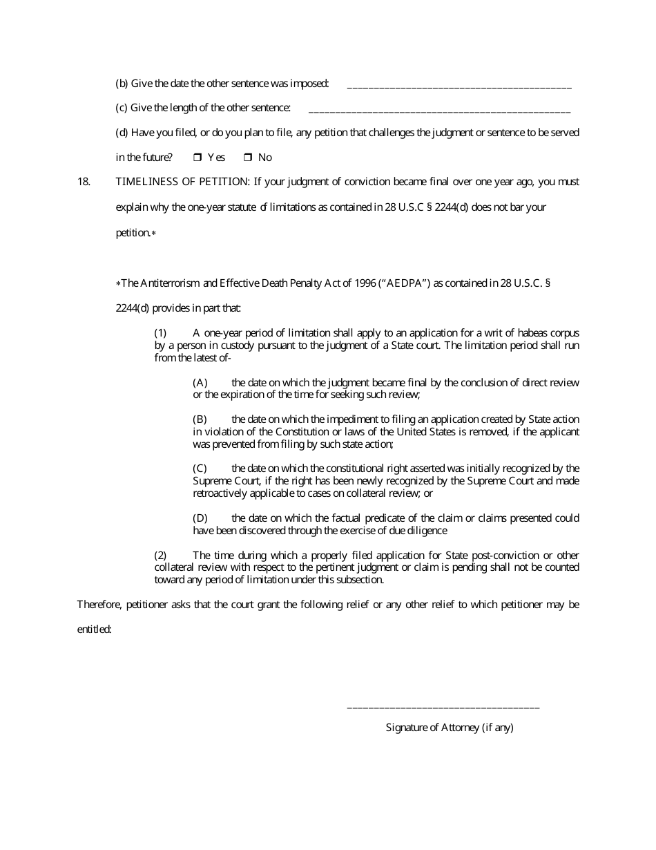 Form AO-0241 Petition Under 28 U.s.c. 2254 for Writ of Habeas Corpus by a Person in State Custody - Missouri, Page 12