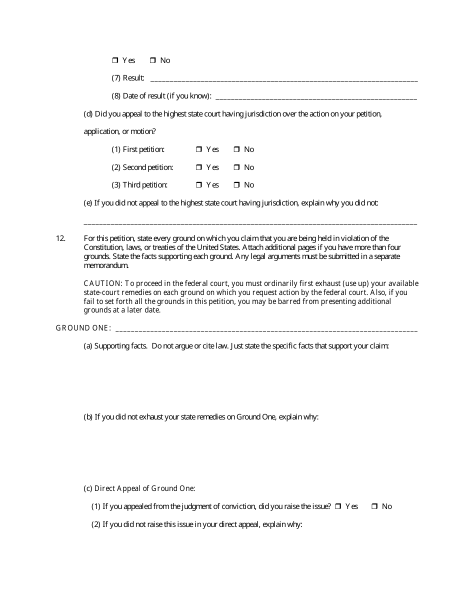 Form AO-0241 Petition Under 28 U.s.c. 2254 for Writ of Habeas Corpus by a Person in State Custody - Missouri, Page 4