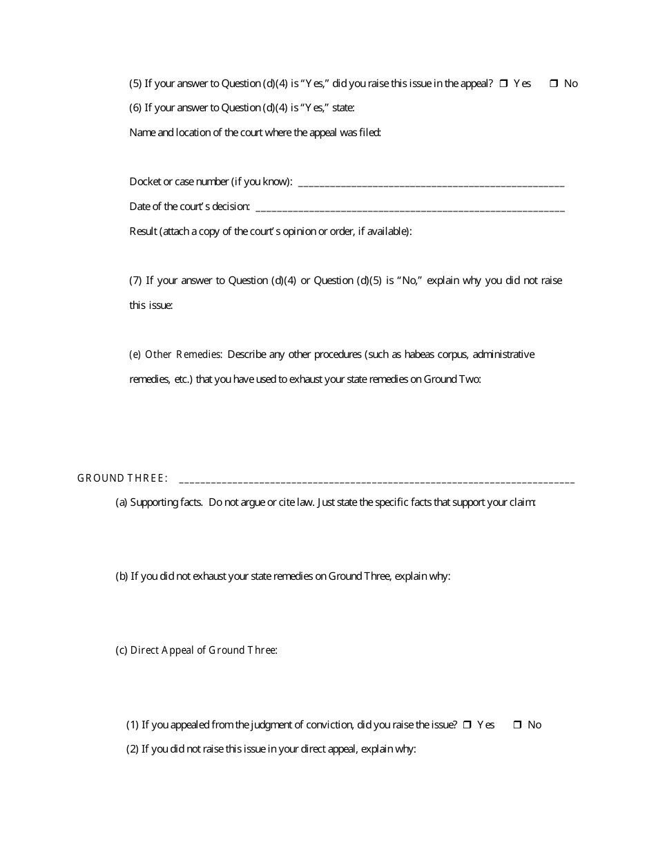 Form AO-0241 Petition Under 28 U.s.c. 2254 for Writ of Habeas Corpus by a Person in State Custody - Missouri, Page 7
