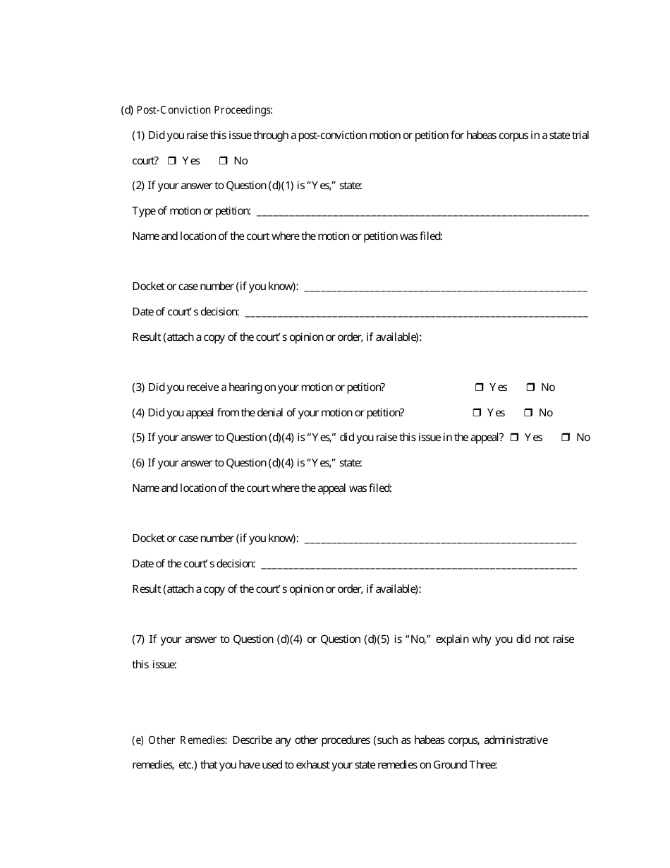 Form AO-0241 Petition Under 28 U.s.c. 2254 for Writ of Habeas Corpus by a Person in State Custody - Missouri, Page 8