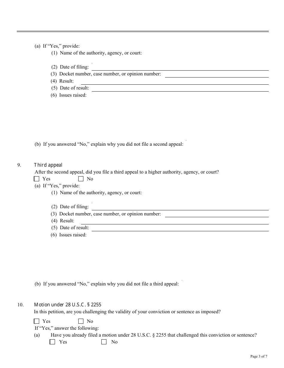 Form AO-0242 Petition for a Writ of Habeas Corpus Under 28 U.s.c. 2241 - Missouri, Page 3