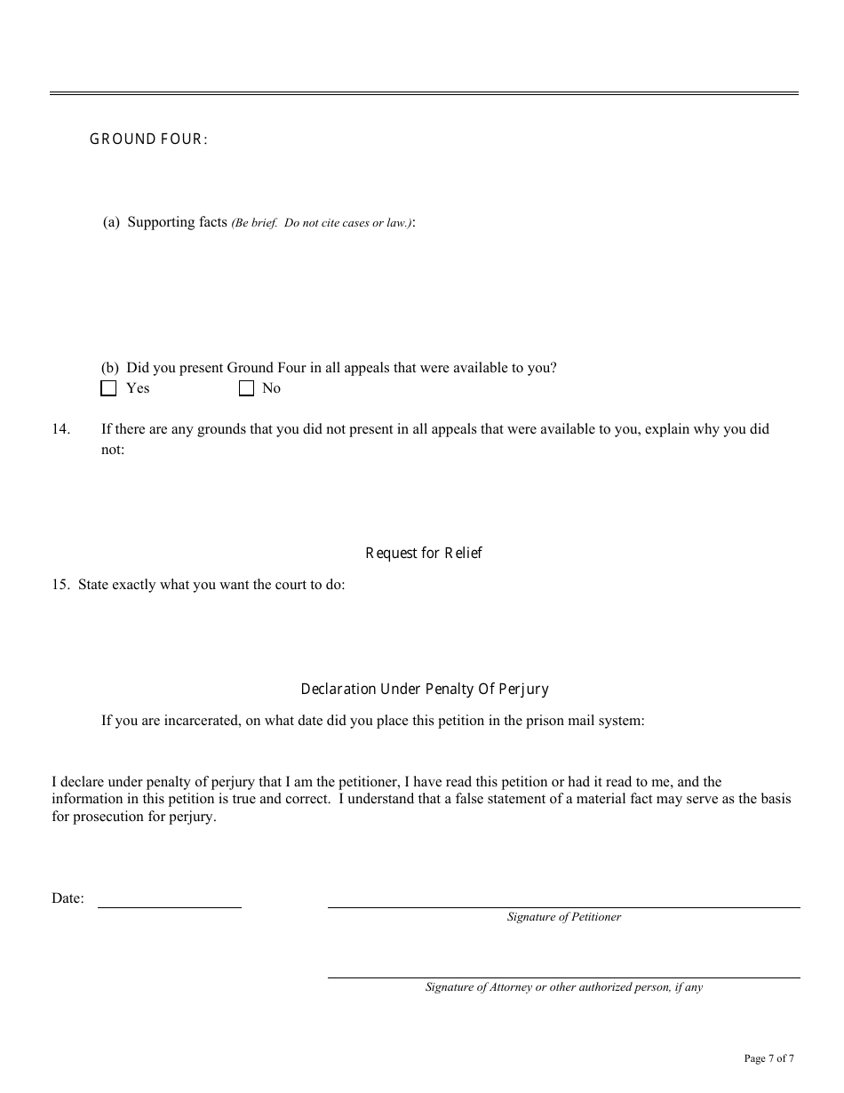 Form AO-0242 Petition for a Writ of Habeas Corpus Under 28 U.s.c. 2241 - Missouri, Page 7