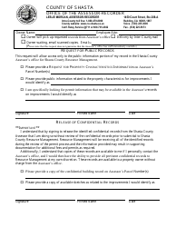Document preview: Request for Public Records - Shasta County, California