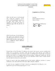Form MOED-0032 Complaint for a Civil Case - Missouri