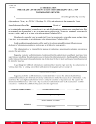 Document preview: Form PROB11H Authorization to Release Government (State or Federal) Information to Probation Officer - Missouri