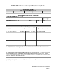 Idwr South Fork Clearwater River Special Supplement Application - Idaho, Page 3