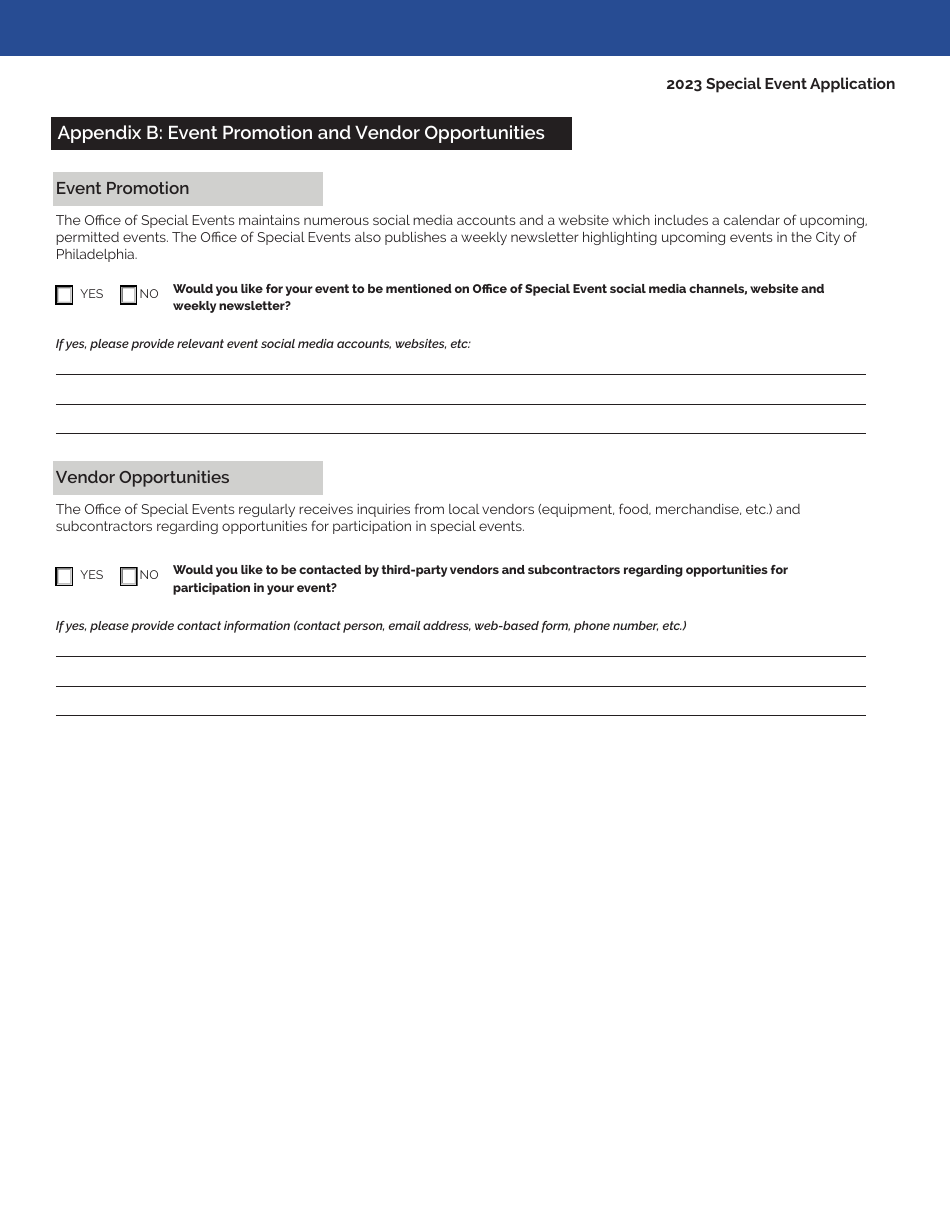 Special Event Application - City of Philadelphia, Pennsylvania, Page 8