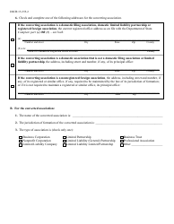 Form DSCB:15-355 Statement of Conversion - Pennsylvania, Page 2