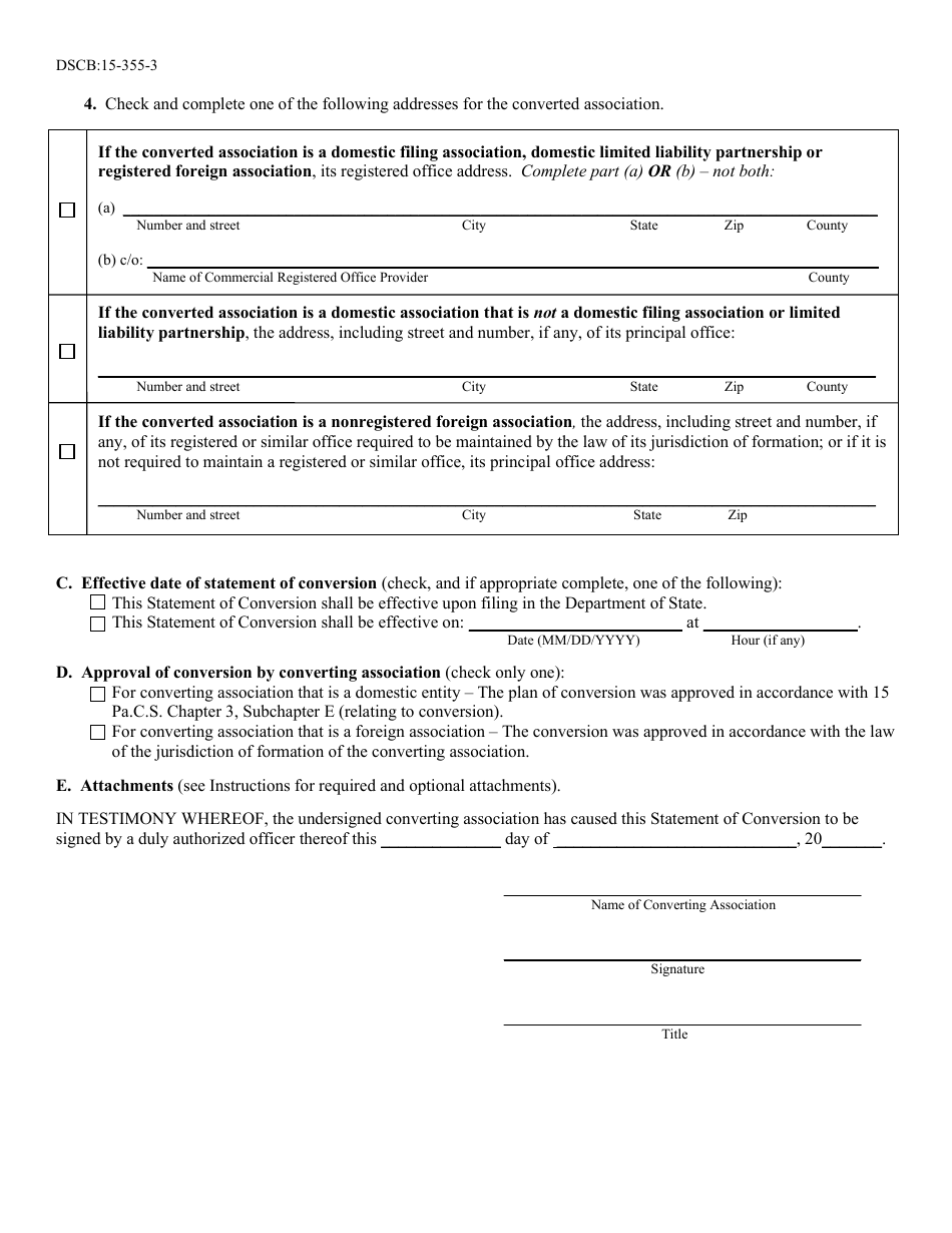 Form Dscb15 355 Fill Out Sign Online And Download Fillable Pdf Pennsylvania Templateroller 3429