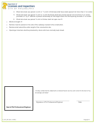 Form P_021_INF Covered Walkways and Barriers Information Sheet - City of Philadelphia, Pennsylvania, Page 2