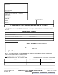 Document preview: Form LACIV040 Clerk's Certificate of Entry of Satisfaction of Judgment - County of Los Angeles, California