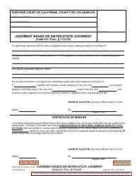 Document preview: Form LACIV209 Judgment Based on Sister-State Judgment - County of Los Angeles, California