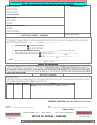 Document preview: Form LACIV005 Notice of Appeal - Parking - County of Los Angeles, California