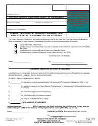Document preview: Form LACIV196 Request for Entry of Judgment, Judgment, and Notice of Entry of Judgment by the State Bar - County of Los Angeles, California