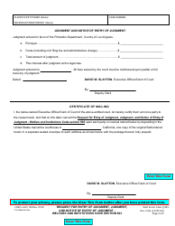 Form LACIV184 Request for Entry of Judgment, Judgment, and Notice of Entry of Judgment - Welfare and Institutions Code Section 903 - County of Los Angeles, California, Page 2