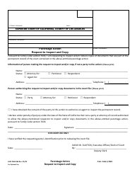 Document preview: Form FAM063 Parentage Action Request to Inspect and Copy - County of Los Angeles, California