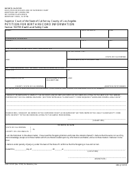 Document preview: Form LASC CK047 Petition for Birth Record Information - County of Los Angeles, California