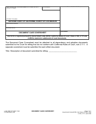 Document preview: Form LASC DEP070 Document Case Coversheet - County of Los Angeles, California