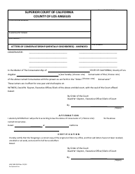 Document preview: Form LASC MH042 Letters of Conservatorship (Mentally Disordered) - Amended - County of Los Angeles, California