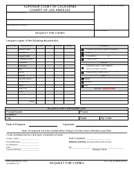 Document preview: Form ADM080 Request for Copies - County of Los Angeles, California