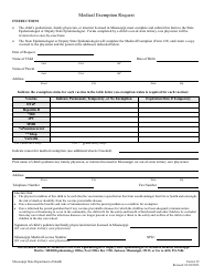 Form 139 Medical Exemption Request - Mississippi
