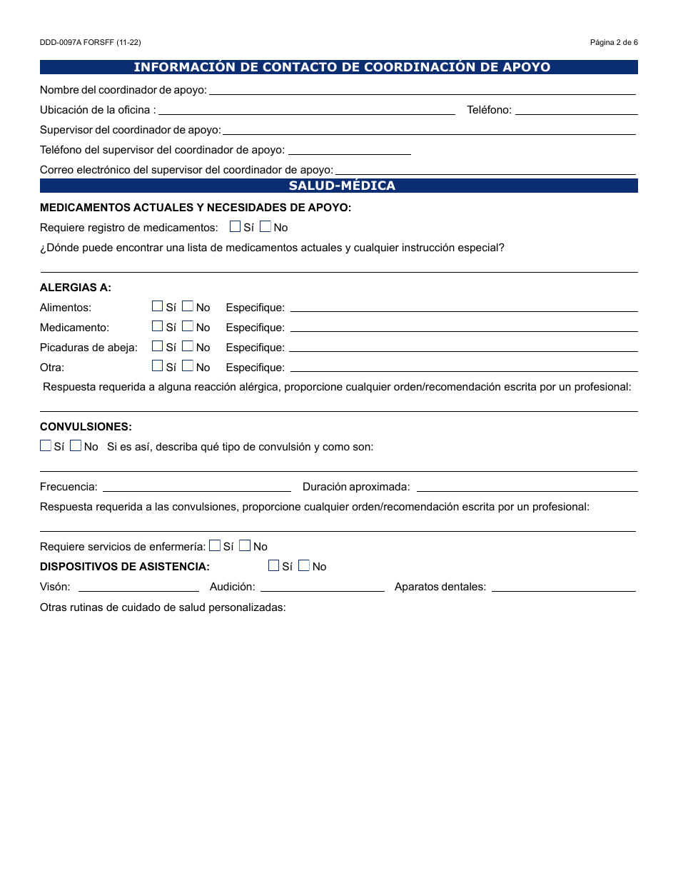 Formulario DDD-0097A-S Orientacion Del Proveedor Previa Al Servicio - Arizona (Spanish), Page 2
