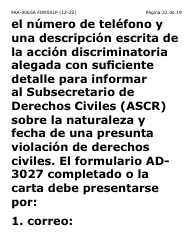 Formulario FAA-0065A-SXLP Verificacion De Situacion De Residencia/Direccion Residencial (Letra Extra Grande) - Arizona (Spanish), Page 22