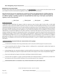 Request for Voluntary Self-exclusion From All Gaming Facilities and Entities Licensed, Permitted or Registered by the New York State Gaming Commission - New York, Page 3