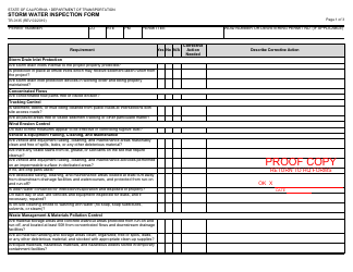 Document preview: Form TR-0135 Storm Water Inspection Form - California